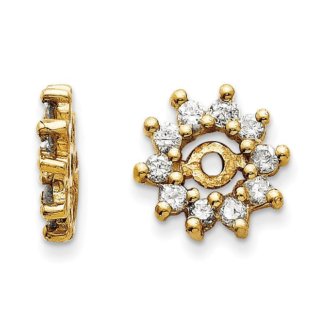 14K Ohrring-Jackets mit AA Diamanten