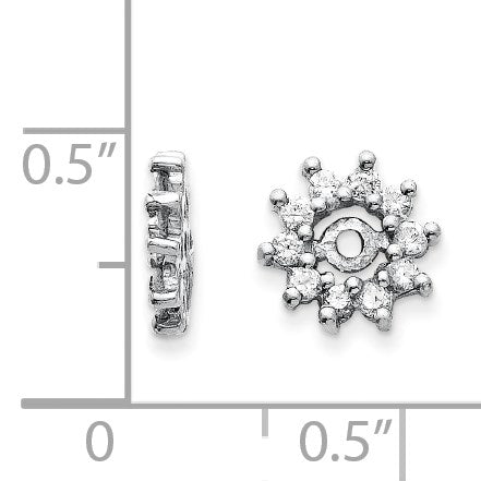 14K Weißgold Diamant-Ohrring-Jackets, VS, 0,3 ct