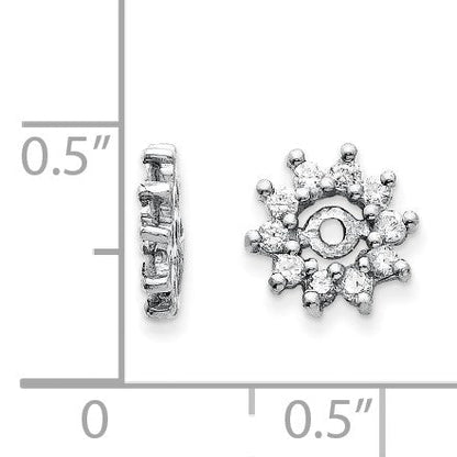 14K Weißgold Diamant-Ohrring-Jackets, VS, 0,3 ct