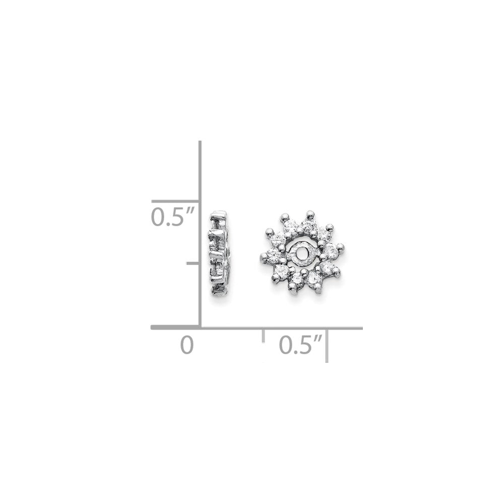 14K Weißgold AAA-Diamant-Ohrring-Jacket