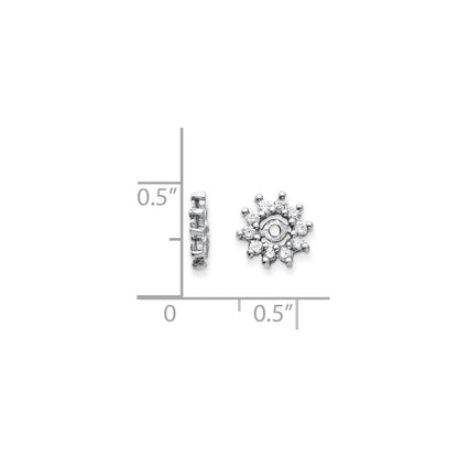 14K Weißgold Diamant-Ohrring-Jacket