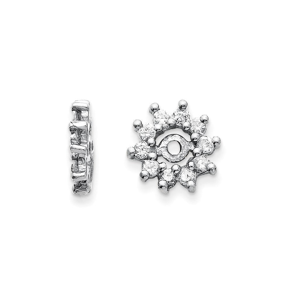 14K Weißgold Diamant-Ohrring-Jackets, VS, 0,3 ct