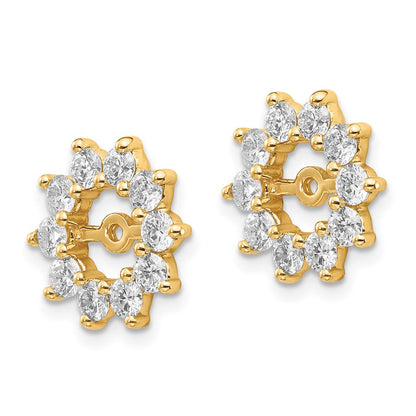 14K Gelbgold Fancy-Diamant Ohrring-Jacket