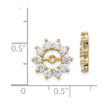 14K Gelbgold Fancy-Diamant Ohrring-Jacket