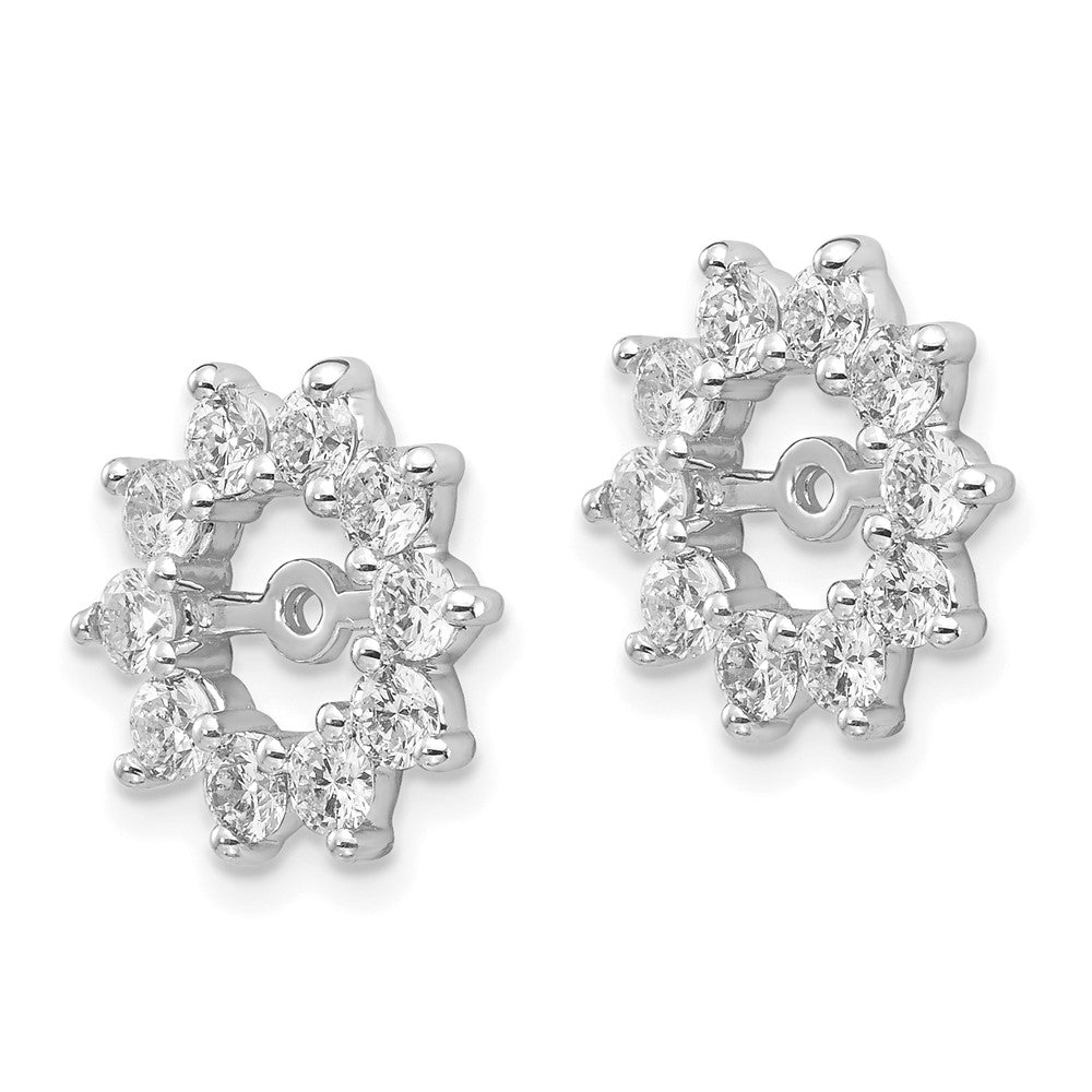 14K Weißgold AAA Fancy-Diamant-Ohrring-Jacket