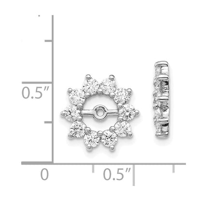 14K Weißgold AAA Fancy-Diamant-Ohrring-Jacket