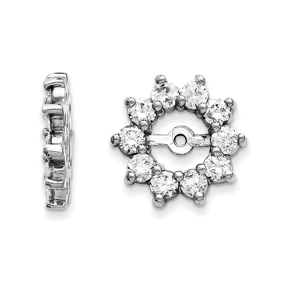 14K Weißgold Ohrring-Jacket mit Fancy-Diamant