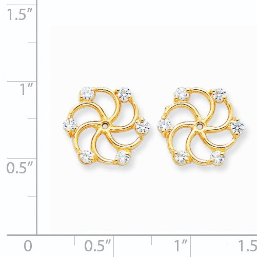 14K Diamant-Ohrring-Aufsatz