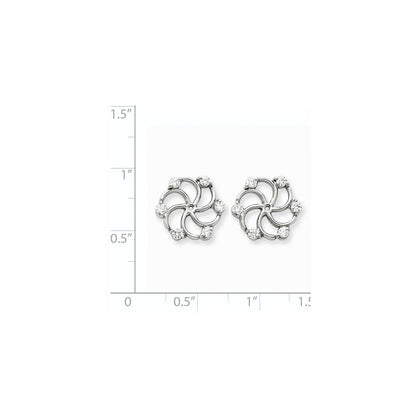 14K Weißgold AA-Diamant-Ohrring-Jackets