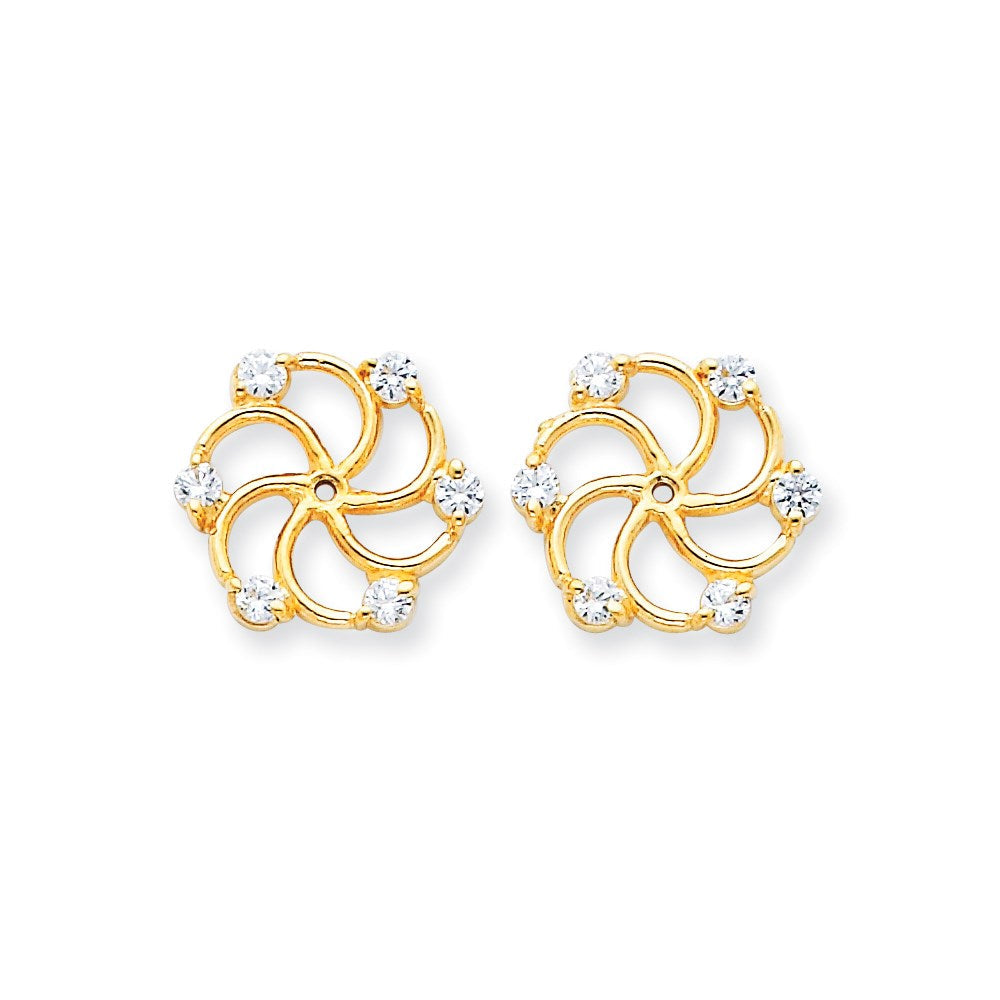14K Ohrstecker-Jackets mit Diamanten in AA-Qualität