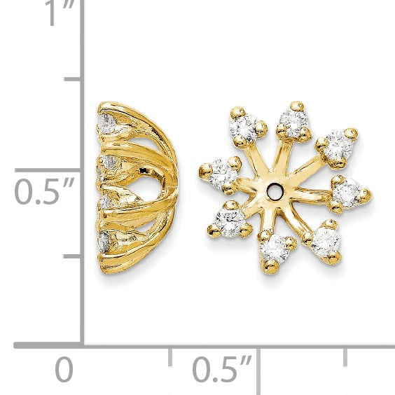 14K VS Diamant-Ohrring-Jacket
