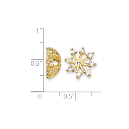 14K Diamant-Ohrstecker-Aufsätze