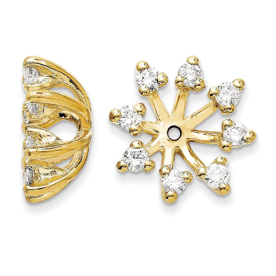 14K Gelbgold Diamant-Ohrring-Jackets, 0,56 ct Gesamtgewicht