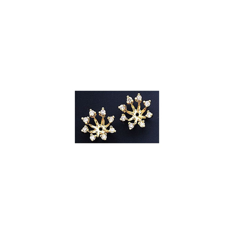 14K AAA Diamant-Ohrring-Jacket