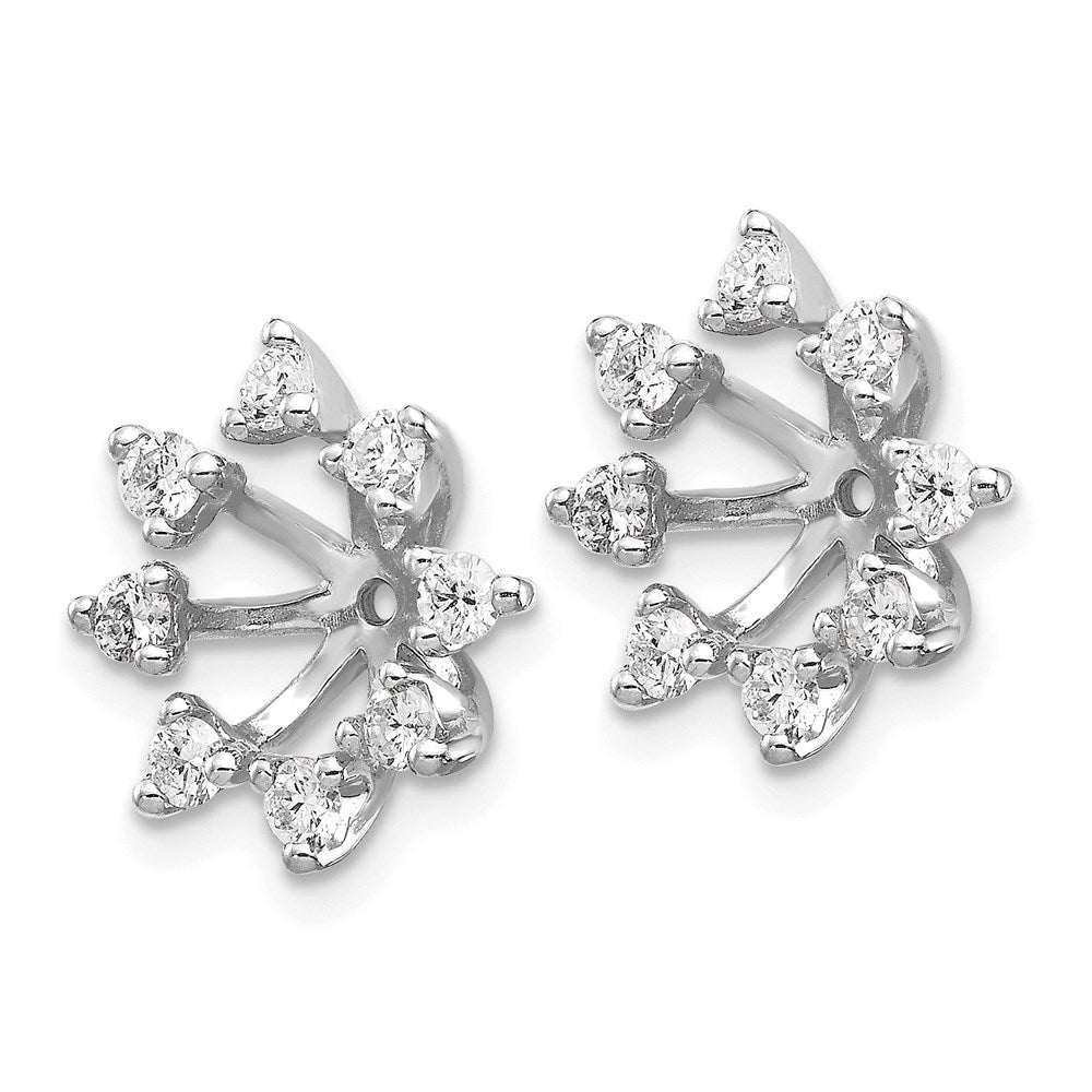 14K Weißgold AAA-Diamant-Ohrring-Jacket