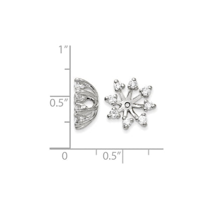 Diamant-Ohrring-Jacket aus 14K Weißgold