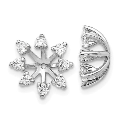 14K Weißgold AAA-Diamant-Ohrring-Jacket
