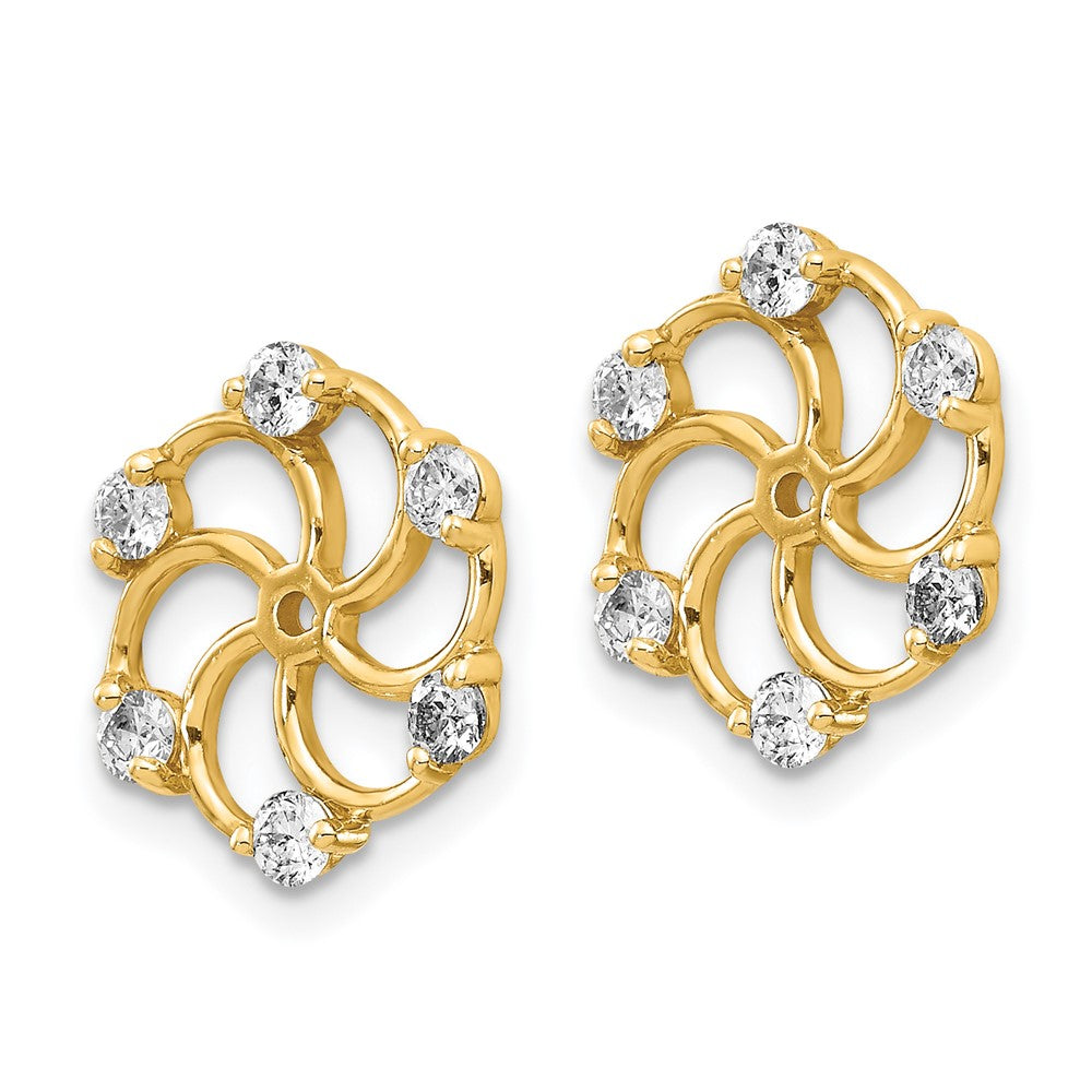 14K VS-Diamant-Ohrring-Aufsatz