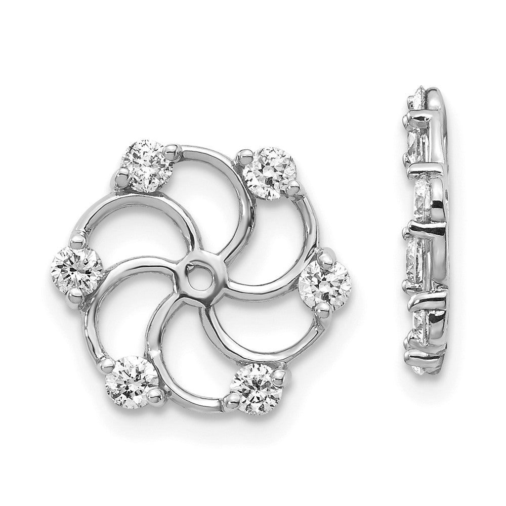 14K Weißgold Diamant-Ohrring-Aufsteckelement AAA