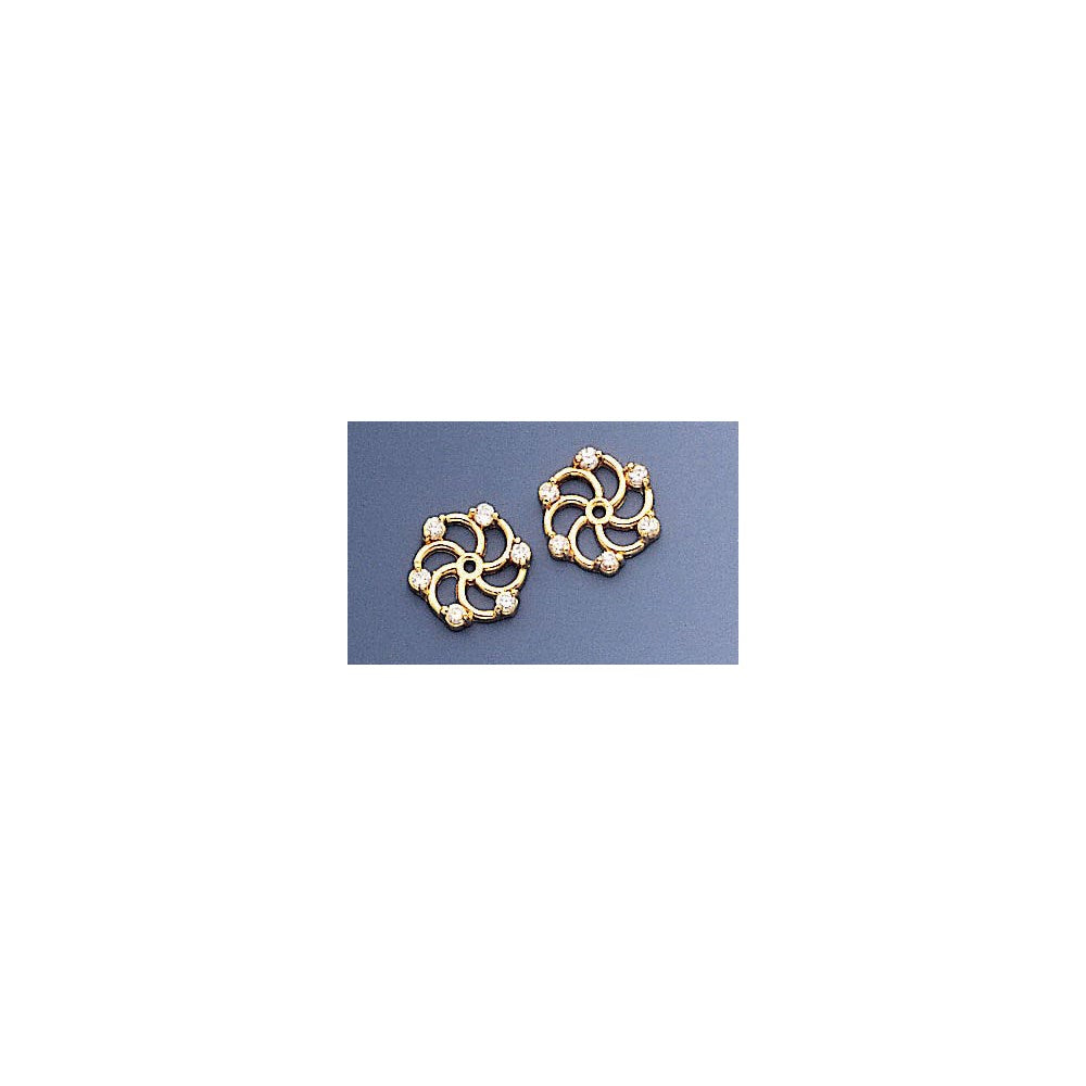 14K AAA Diamant Ohrring-Jacket