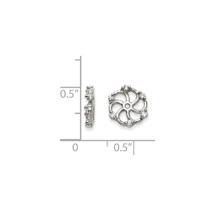 14K Weißgold Diamant-Ohrring-Jackets