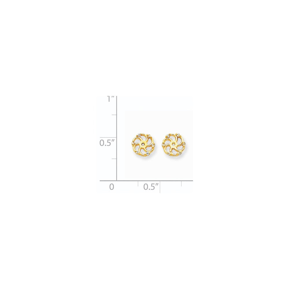 14K VS Diamant-Ohrring-Jacket