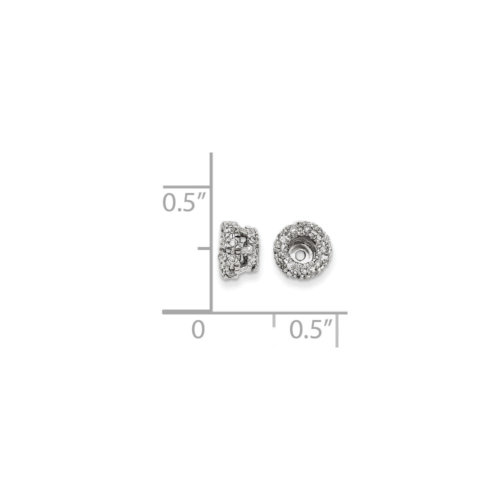 Diamant-Ohrring-Jacket aus 14K Weißgold