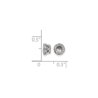 Diamant-Ohrring-Jacket aus 14K Weißgold