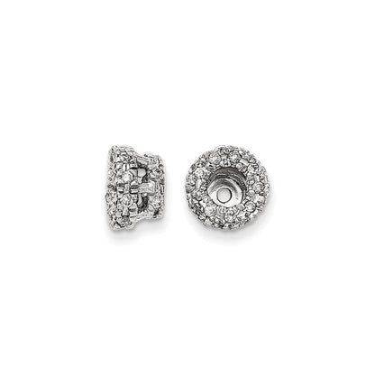 Diamant-Ohrring-Jacket aus 14K Weißgold
