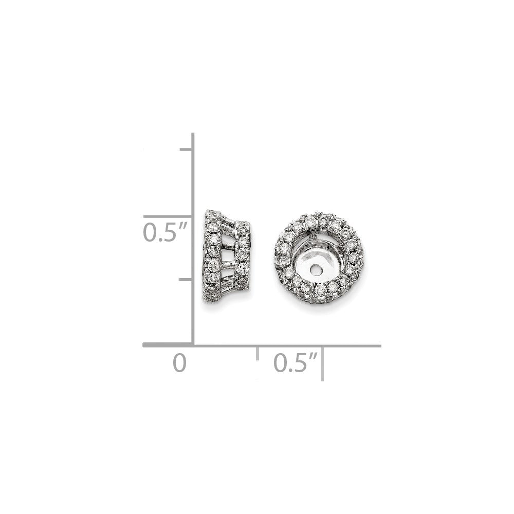 Diamant-Ohrring-Jacket aus 14K Weißgold