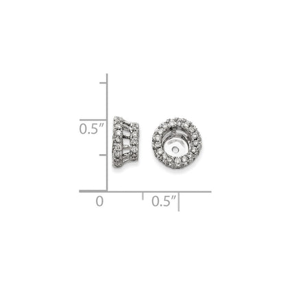 Diamant-Ohrring-Jacket aus 14K Weißgold