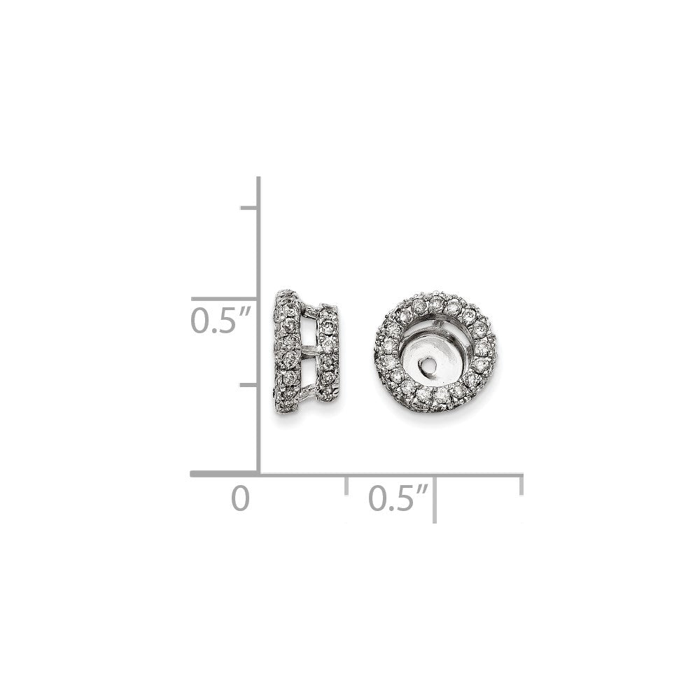 14K Weißgold Diamant-Ohrring-Jacket