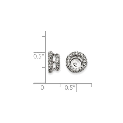 14K Weißgold Diamant-Ohrring-Jacket