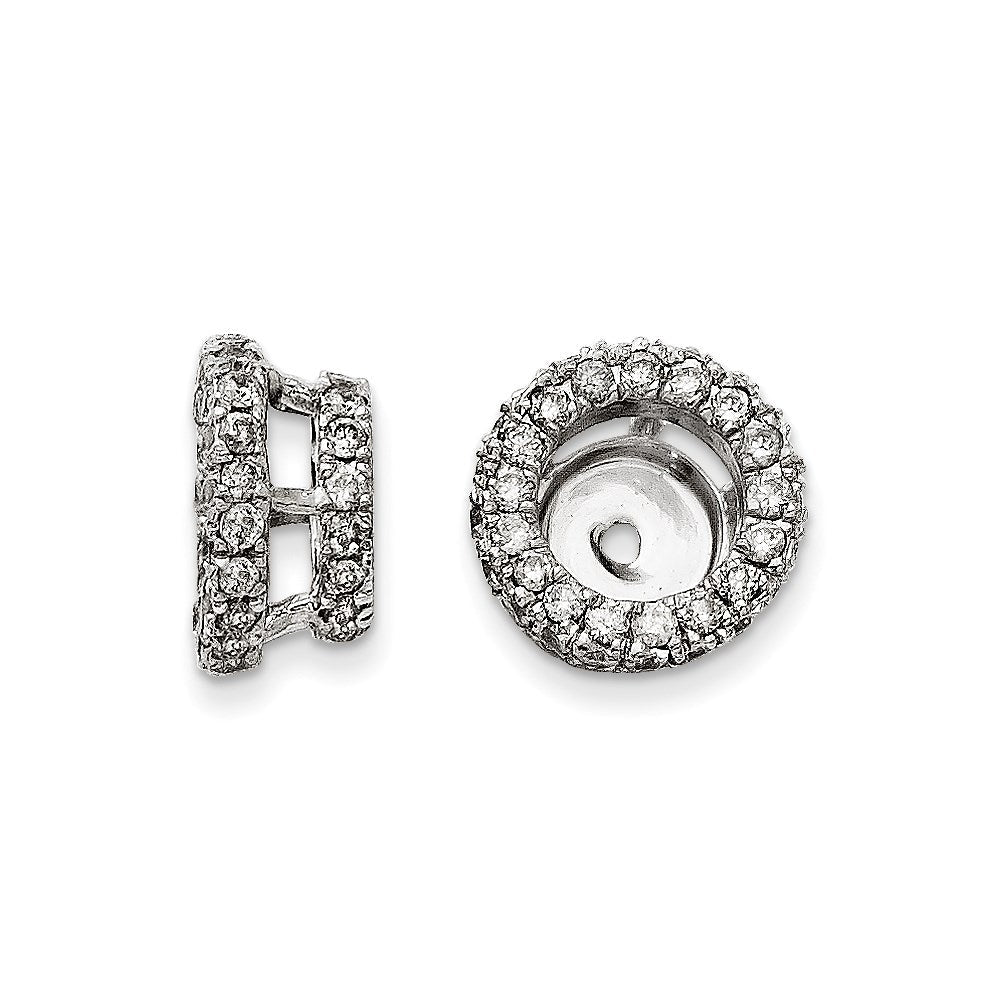 14K Weißgold Diamant-Ohrring-Jacket