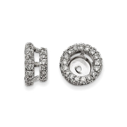 14K Weißgold Diamant-Ohrring-Jacket