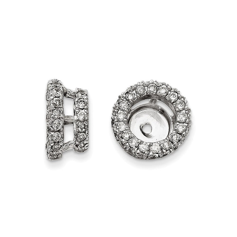 14K Weißgold Diamant-Ohrring-Jacket