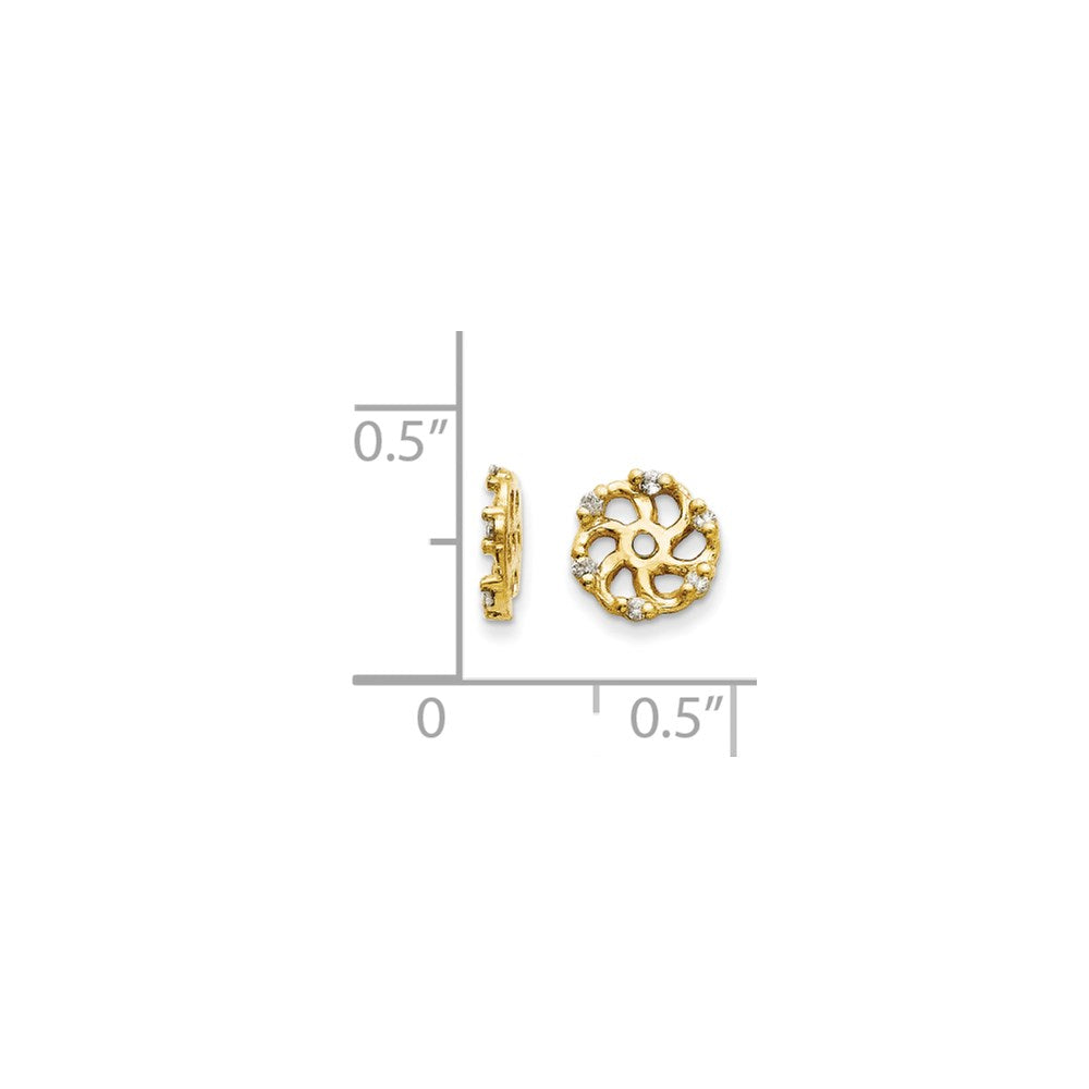 14K Diamant-Ohrring-Jacket, AA-Qualität