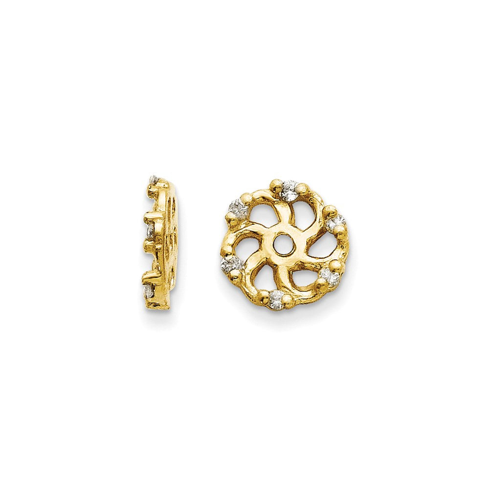14K Diamant-Ohrring-Jacket, AA-Qualität