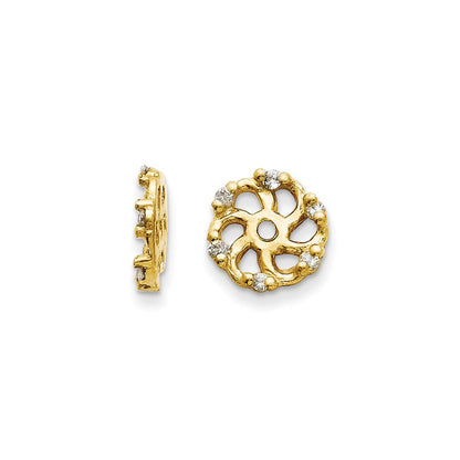 14K Diamant-Ohrring-Jacket, AA-Qualität