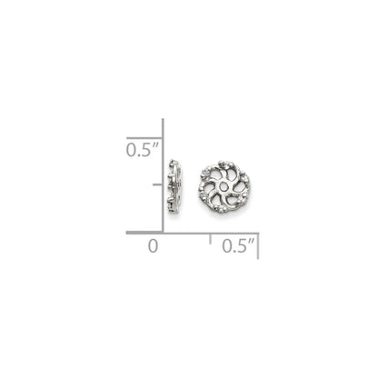 14K Weißgold AA-Diamant-Ohrring-Jacket