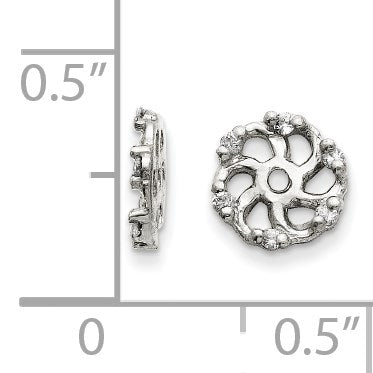 14K Weißgold AAA-Diamant-Ohrring-Jacket