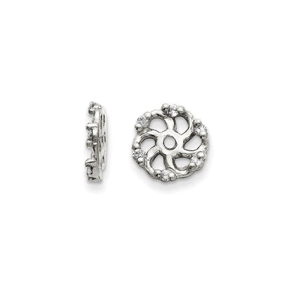 14K Weißgold Diamant-Ohrring-Jacket VS