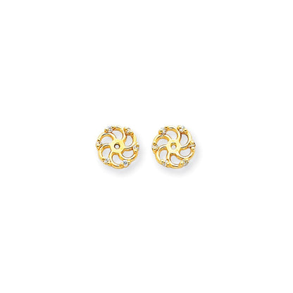 14K VS Diamant-Ohrring-Jacket