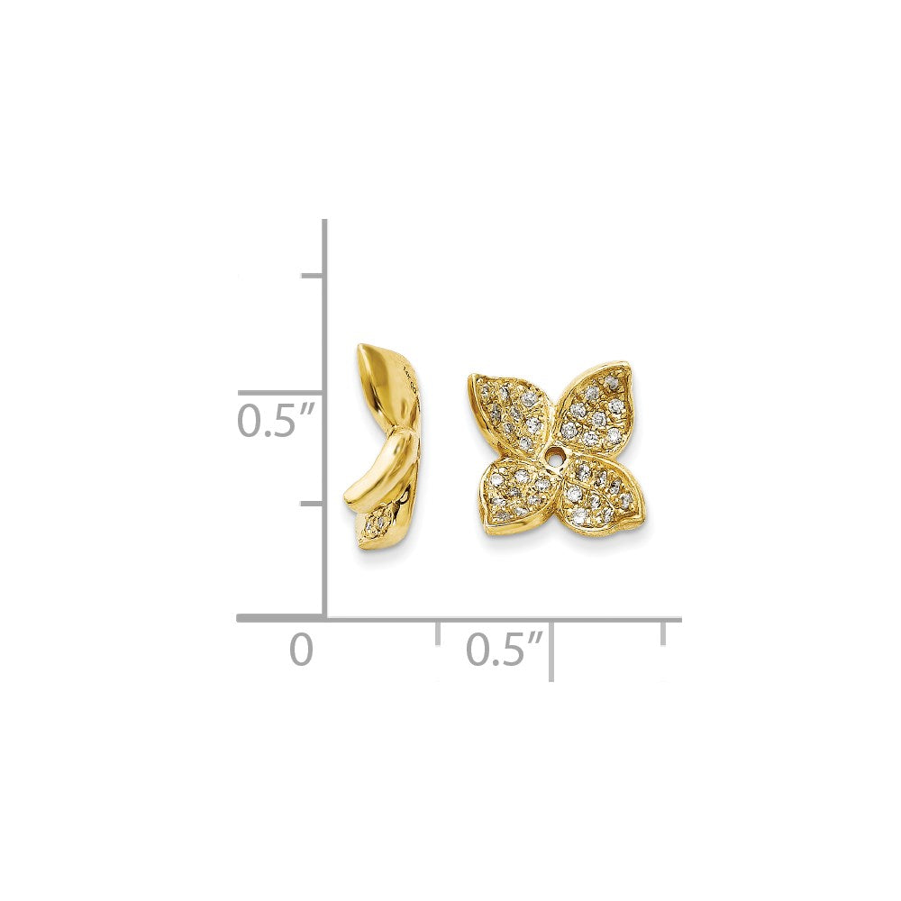 14K Gelbgold Diamant-Ohrring-Jacket