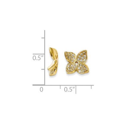 14K Gelbgold Diamant-Ohrring-Jacket