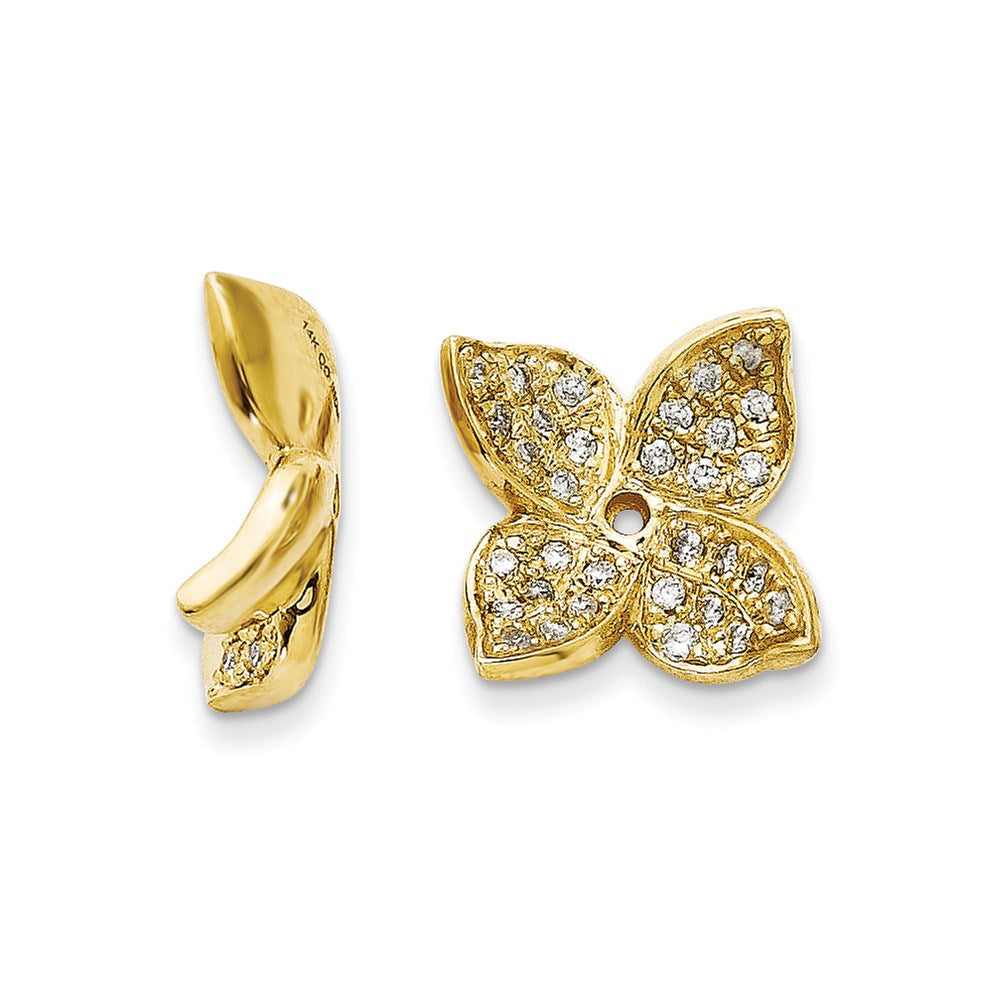 14K Gelbgold Diamant-Ohrring-Jacket