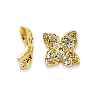 14K Gelbgold Diamant-Ohrring-Jacket