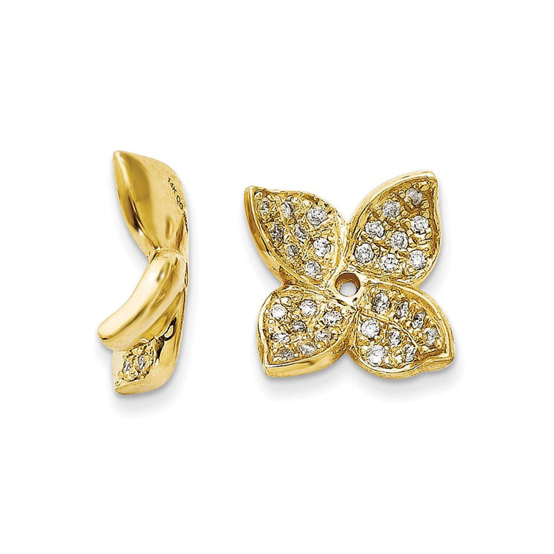 14K Ohrring-Jackets mit Diamanten