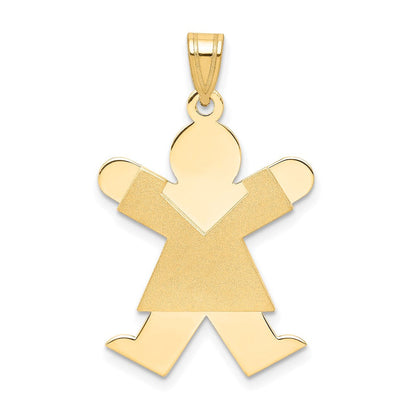 14K Gelbgold 14K Mädchen Charm