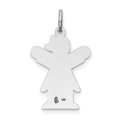 14K Weißgold Kinder Charm